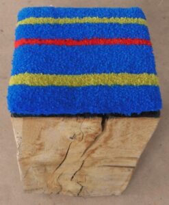 plot bois coussin bleu