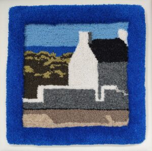 tapis 1 maison bretonne handtufting pure laine 30x30cm
