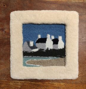 tapis 5 maison bretonne handtufting pure laine 30x30cm