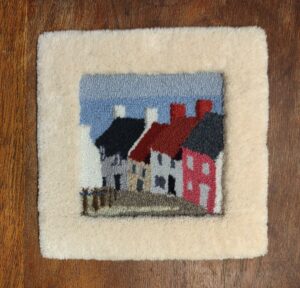 tapis 7 maison bretonne handtufting pure laine 30x30cm