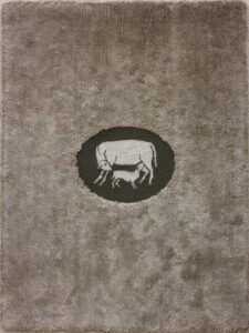 tapis brebis chanvre et laine bouclee flore sivell handtufting
