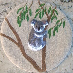 tapis koala pure laine flore sivell handtufting