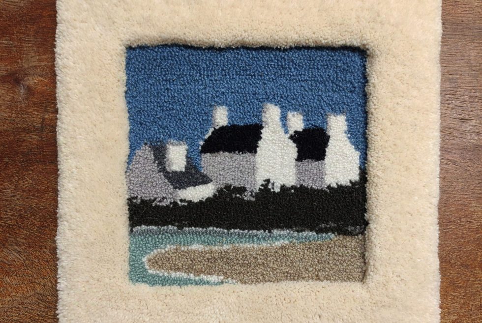 tapis 5 maison bretonne handtufting pure laine 30x30cm